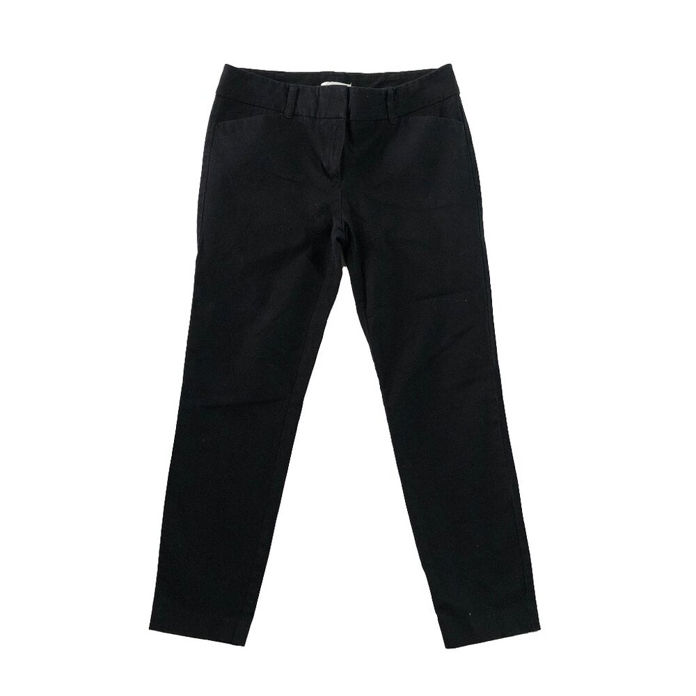New York & Company Womens Size 6 Black Flat Front Ankle Cropped Dress Pants